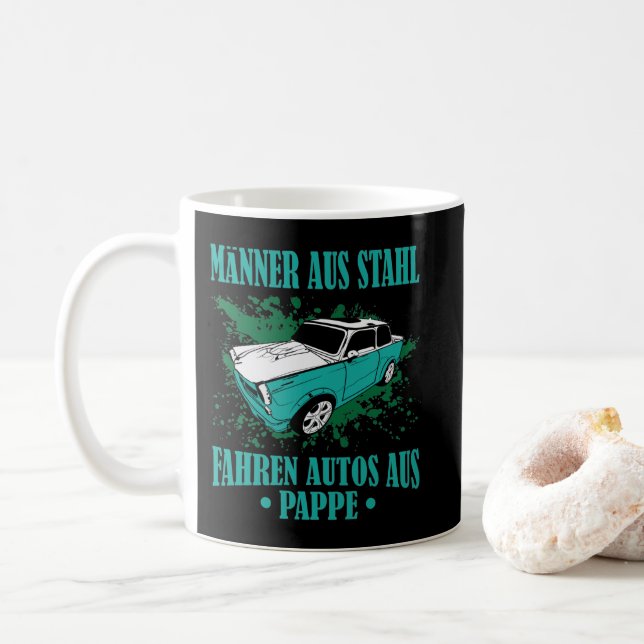 Caneca De Café DDR Trabi "Männer aus Stahl, fahren Autos aus Papp (Com Donut)