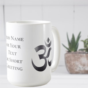 Caneca de café de 15oz com efeito de textura cinza