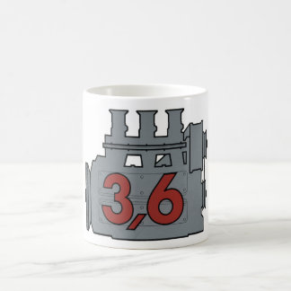 caneca de café de 3,6 motores