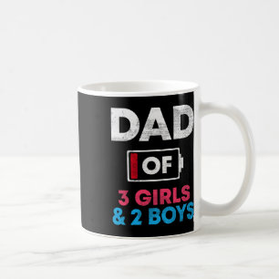 Caneca De Café De 3 Raparigas E 2 Rapazes Bateria De Baixo Pai Pa