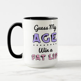 Caneca de Café de 425ml 'Adivinhe Minha Idade'