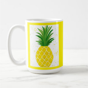 Caneca de Café de Abacaxi Tropical