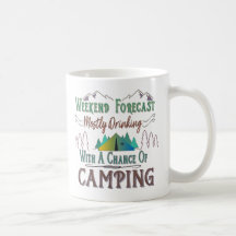 Caneca de café de acampamento engraçada
