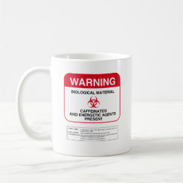 Caneca de café de advertência do Biohazard