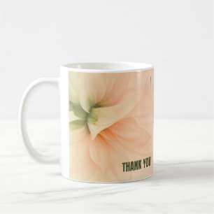 Caneca de Café de Agradecimento Floral Macia e Ele