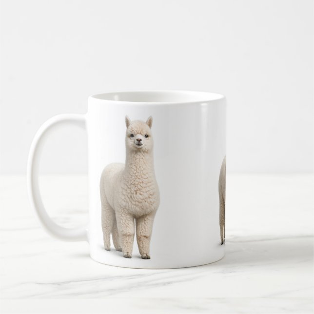 Caneca de Café de Alpaca Fofa | Presente de Animal (Esquerda)