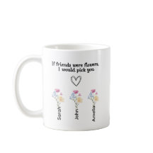 Caneca de Café de Amizade com Flor de Nascimento P