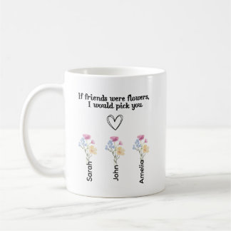 Caneca de Café de Amizade com Flor de Nascimento P