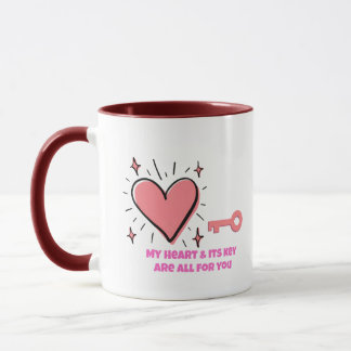 Caneca de café de amor fofo