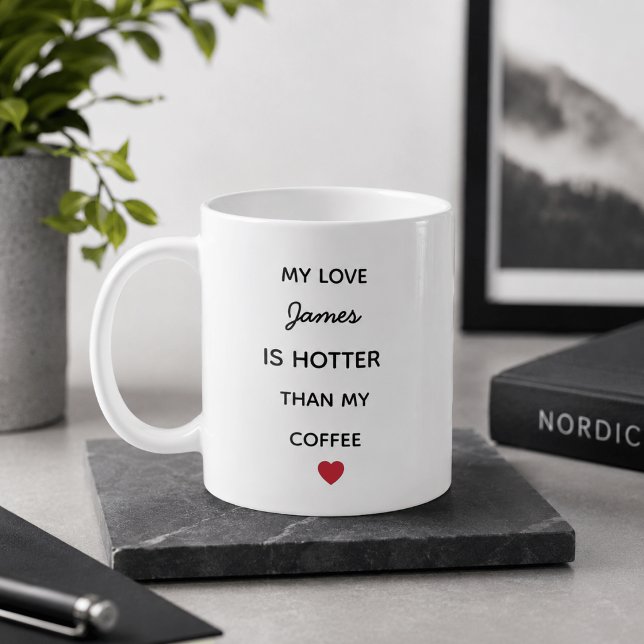 Caneca de Café de Amor Personalizada Moderna (Criador carregado)