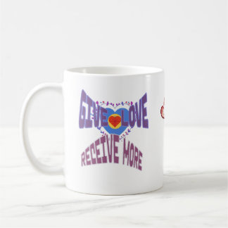 Caneca De Café Dê Amor; Receba Mais