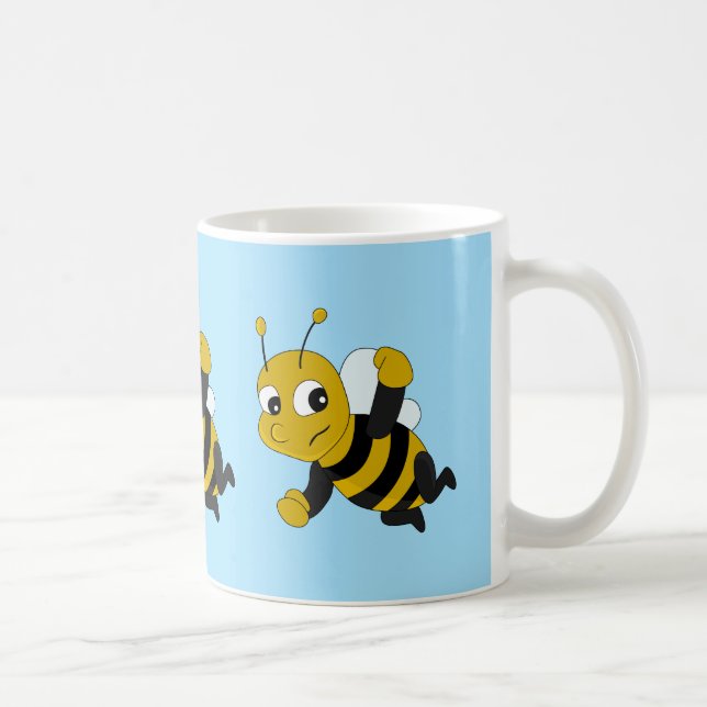 Caneca de café de animação de abelhas (Direita)