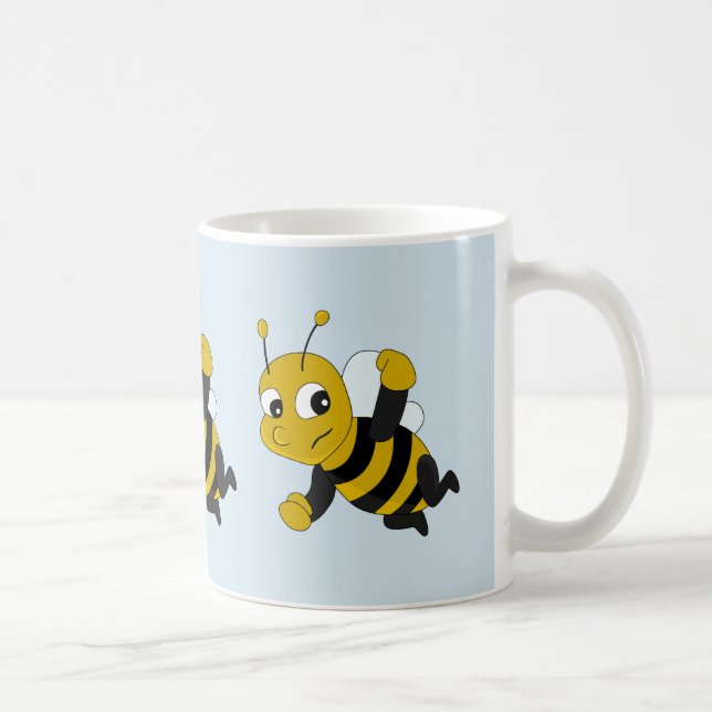 Caneca de café de animação de abelhas (Direita)
