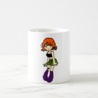 caneca de café de anime chibi fofa menina