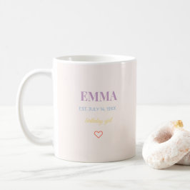 Caneca de Café de Aniversário com Nome Personaliza