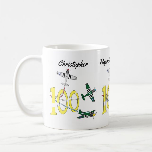 Caneca de café de aniversário de 100 anos dos Must (Esquerda)