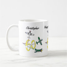 Caneca de café de aniversário de 60 anos do Mustan