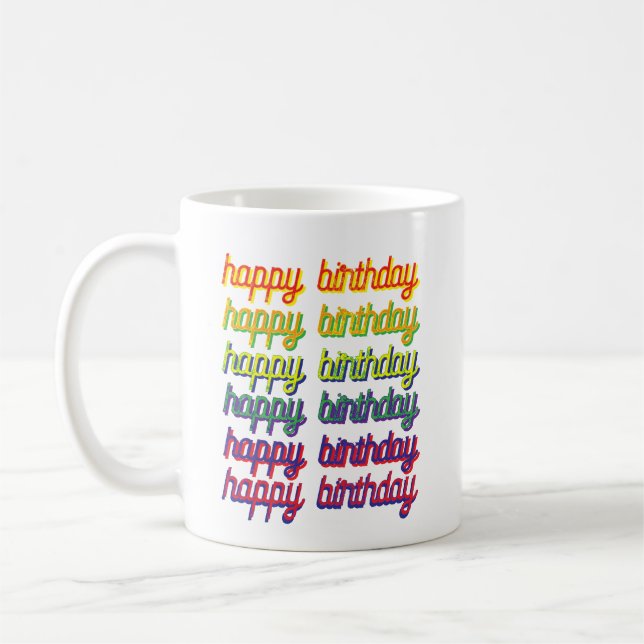 Caneca de café de aniversário feliz (Esquerda)