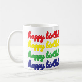 Caneca de café de aniversário feliz