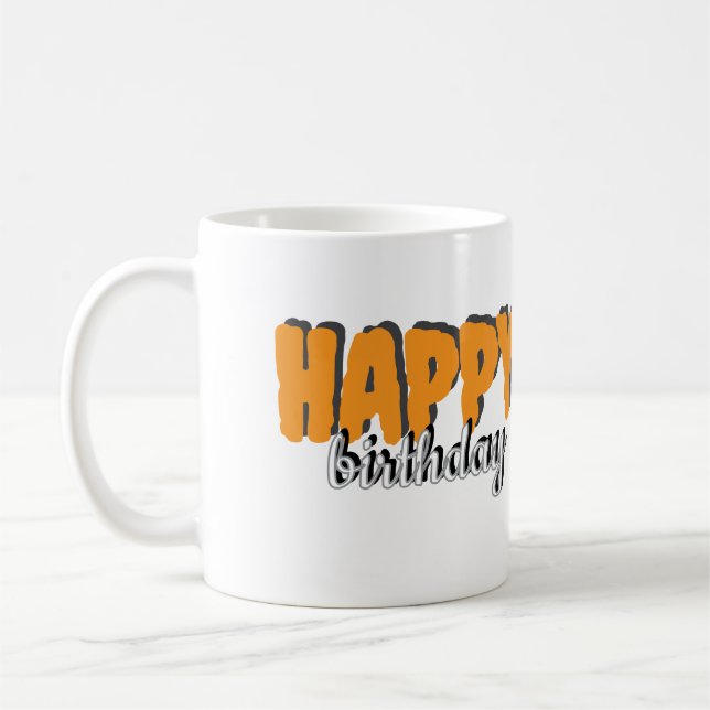 Caneca de café de aniversário feliz (Esquerda)