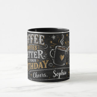 Caneca de Café de Aniversário Personalizada
