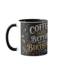 Caneca de Café de Aniversário Personalizada