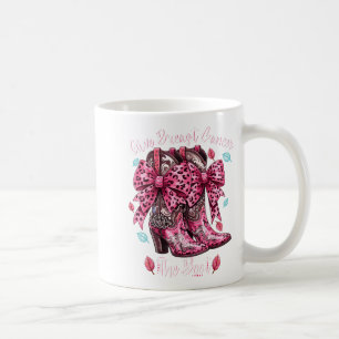 Caneca De Café Dê ao Câncer de Mama a Bota Nk Cowgirl Western Tee