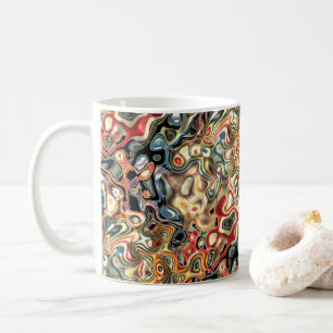 Caneca de Café de Arte Abstrata
