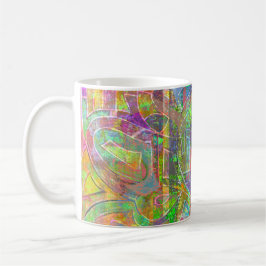 caneca de café de arte abstrata "Comida Chinesa Qu