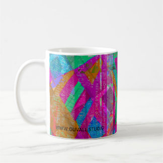 Caneca de café de arte abstrata "Escrevendo Cheque