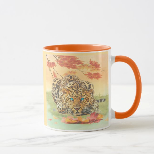 Caneca de café de arte-leopardo (Direita)