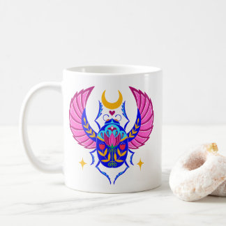 Caneca de café de arte popular Escaravelho Colorid