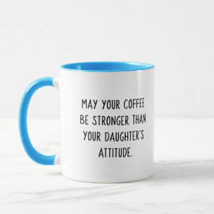 Caneca de café de atitude da filha (Sassy Blue Gi