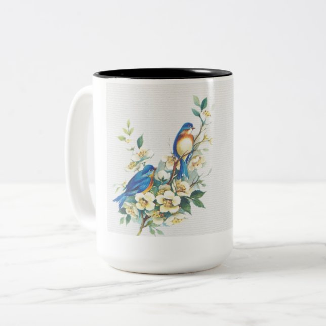 Caneca de café de aves (Frente Esquerda)