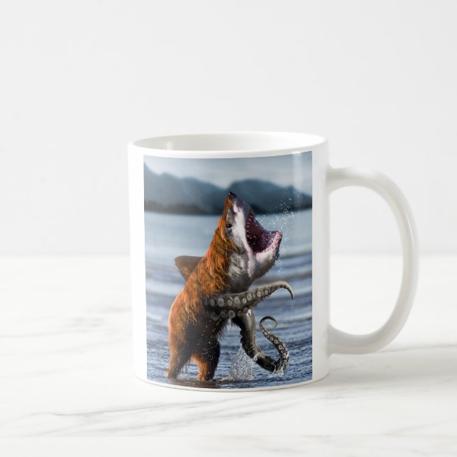 Caneca de café de Bearsharktopus (Direita)