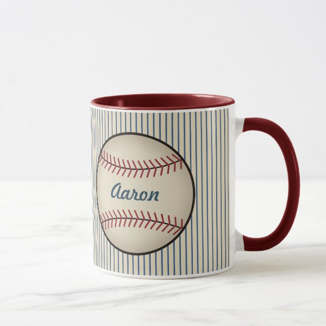 Caneca de café de beisebol de esportes personaliza (Direita)