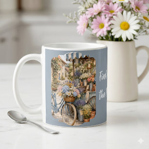 Caneca de Café de Bicicleta do Mercado de Flores B