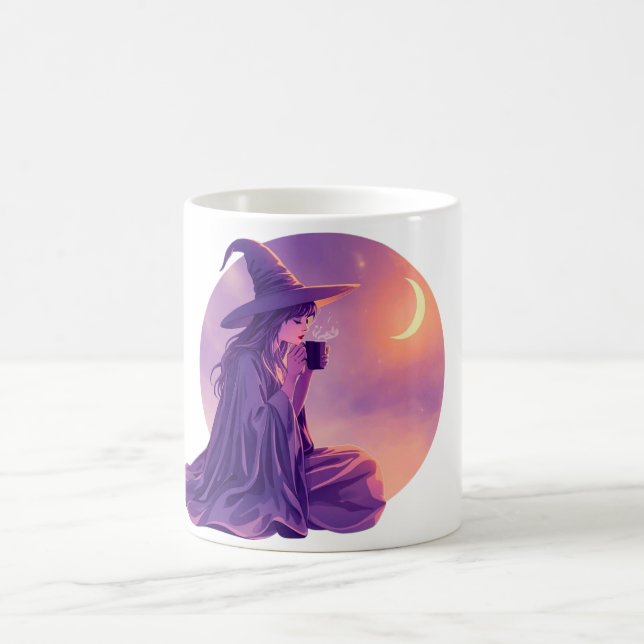 Caneca de Café de Bruxa | Xícara de Halloween ao L (Centro)