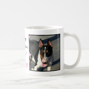 Caneca de café de bull terrier dos namorados