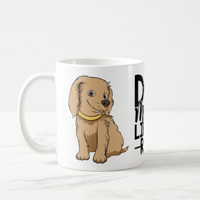 Caneca de café de cachorro engraçado presente da m (Esquerda)