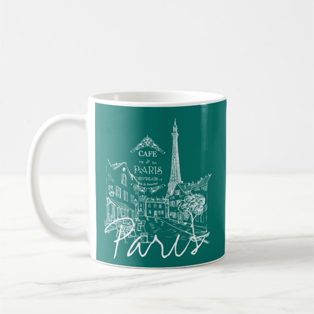 caneca de café de café paris (Esquerda)