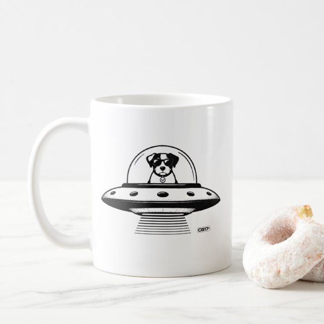 Caneca De Café De Café Taza UFO CG17s (Com Donut)