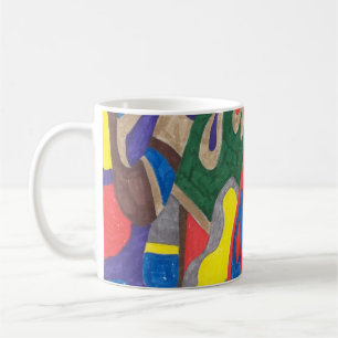 Caneca De Café De "caneca da arte abstracta do gato Picasso"