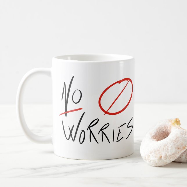 Caneca De Café De "caneca de café nenhumas preocupações" (todos (Com Donut)