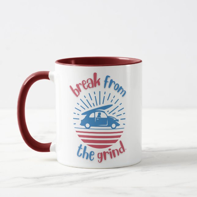 Caneca de Café de Carro de Surf (Esquerda)