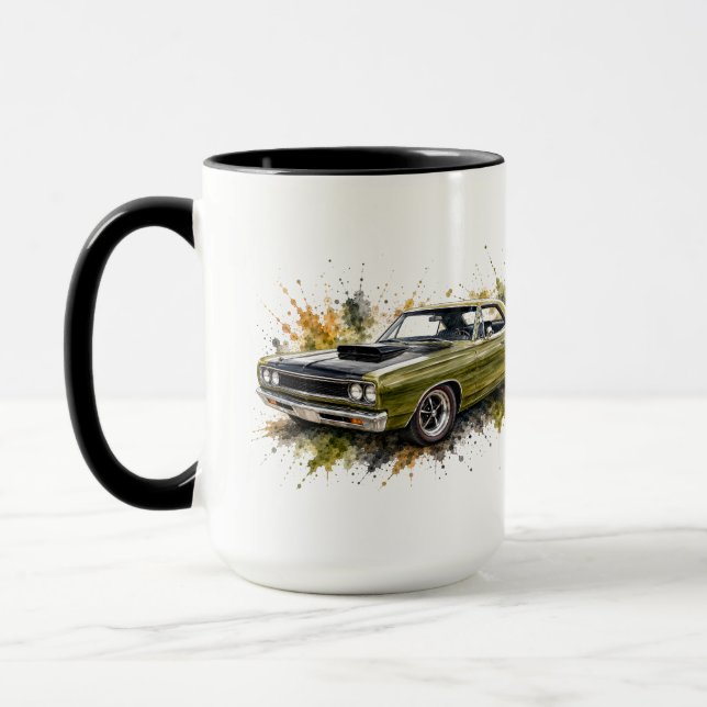 Caneca de Café de Carro Musculoso Americano (Esquerda)