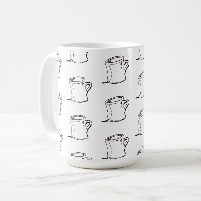 Caneca de Café de Cartoon Torto em uma Caneca (Frente Esquerda)