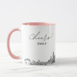 Caneca de café de casamento personalizada de Pitts
