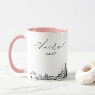 Caneca de Café de Casamento Personalizada de Pitts