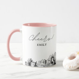 Caneca de café de casamento personalizada de St. P